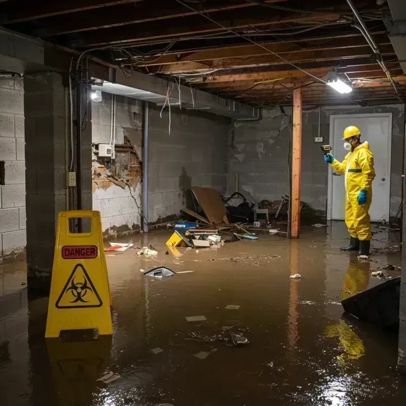 Flooded Basement Electrical Hazard in Eagle Lake, TX Property